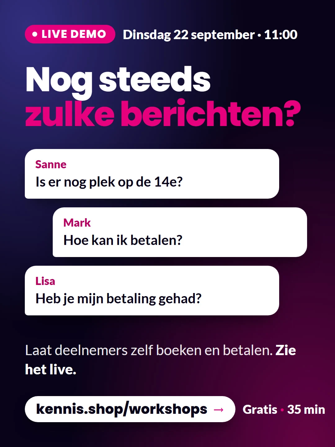 Nog steeds zulke berichten?