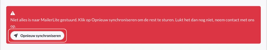 De knop Opnieuw synchroniseren